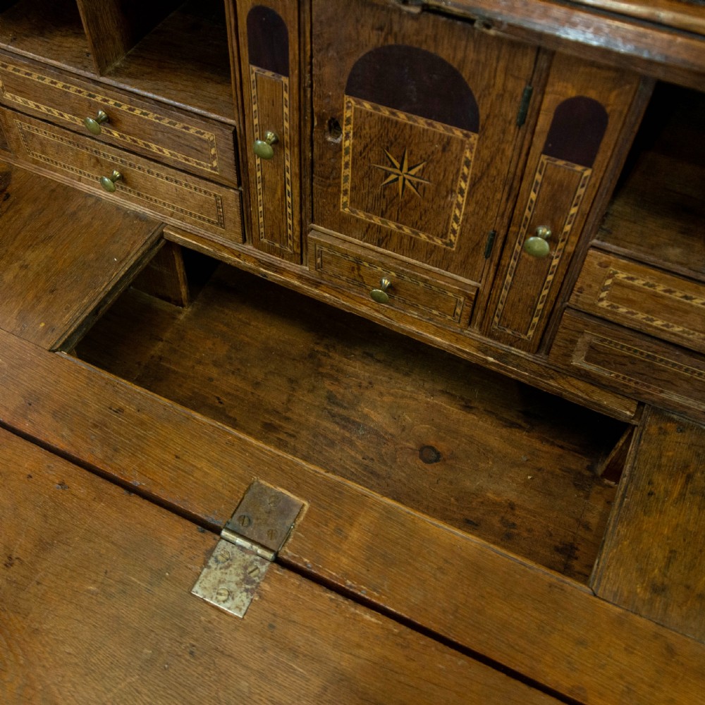 Antique Welsh Oak Bureau Bookcase View X
