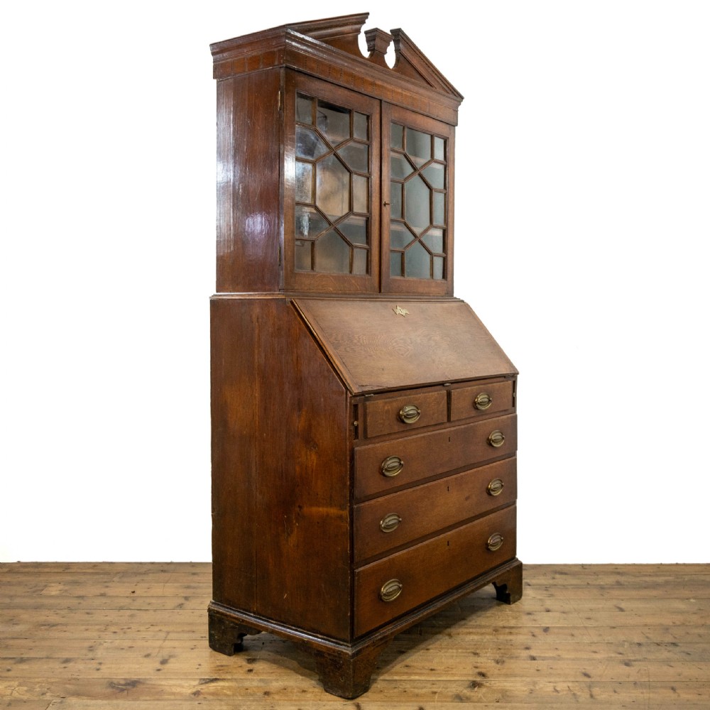 Antique Welsh Oak Bureau Bookcase View XI