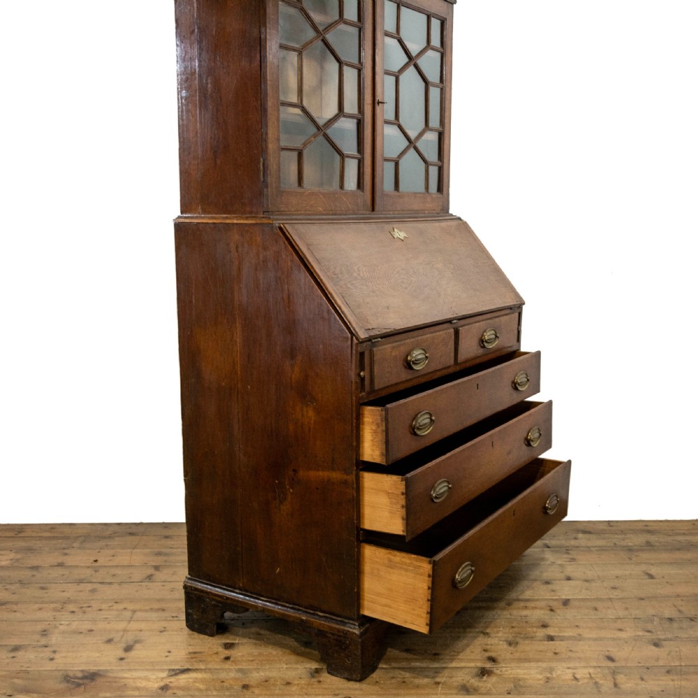 Antique Welsh Oak Bureau Bookcase View XII