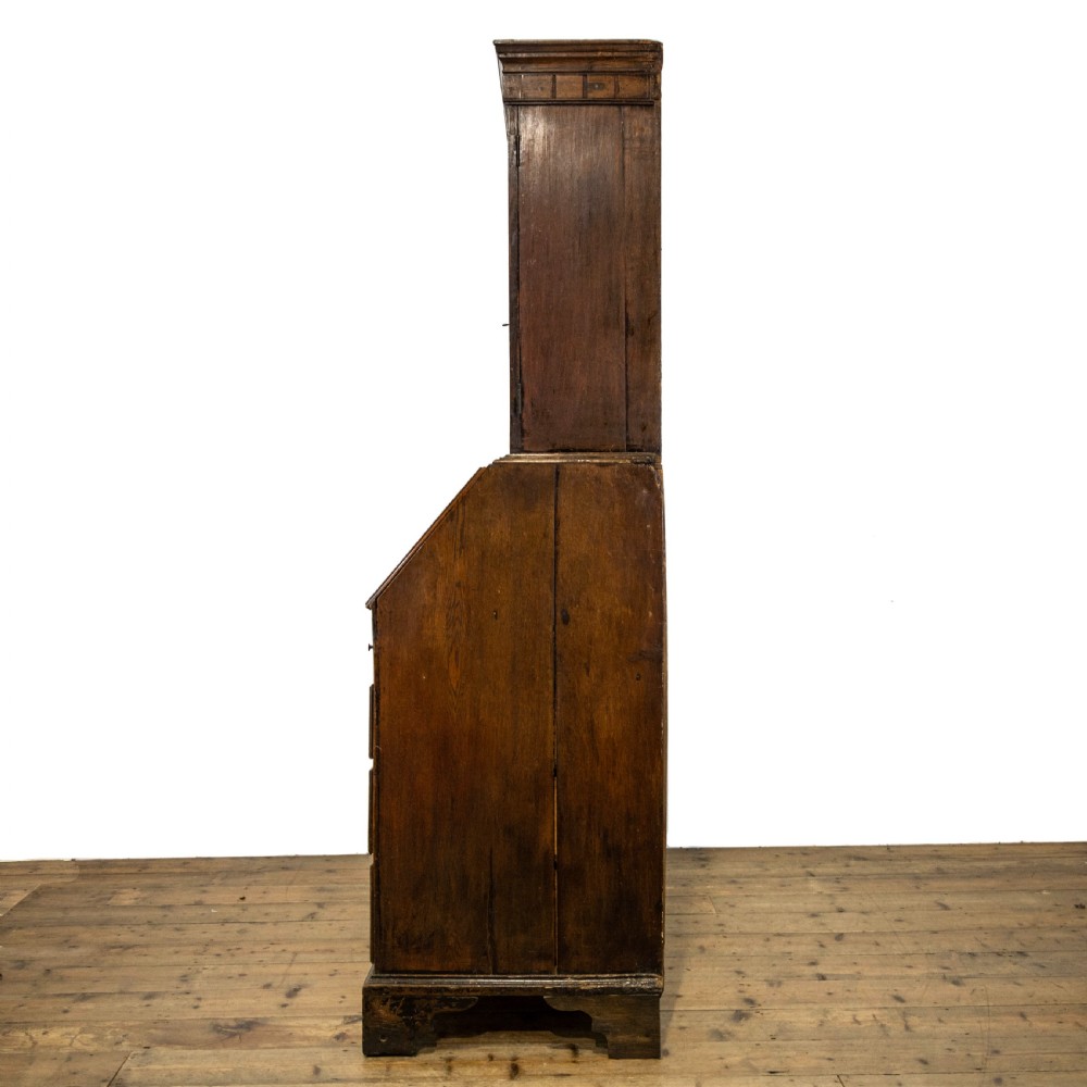 Antique Welsh Oak Bureau Bookcase View XIX