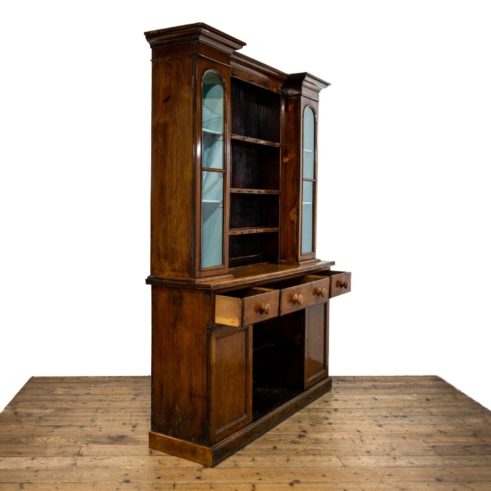 Antique Oak Two Stage Rack Back Dresser View VIII
