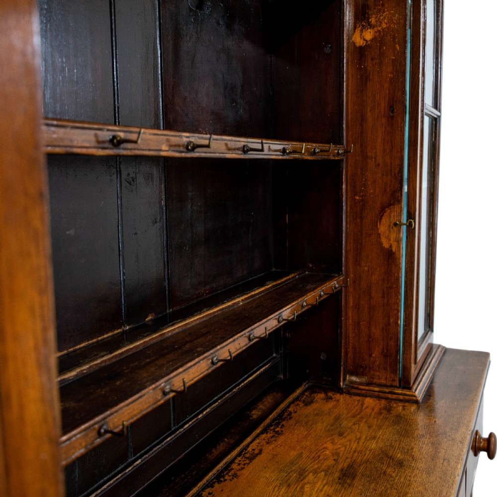 Antique Oak Two Stage Rack Back Dresser View IX