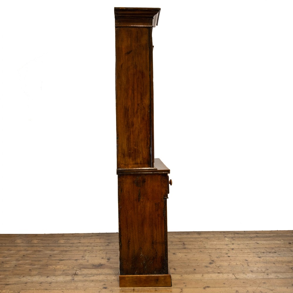 Antique Oak Two Stage Rack Back Dresser View XI