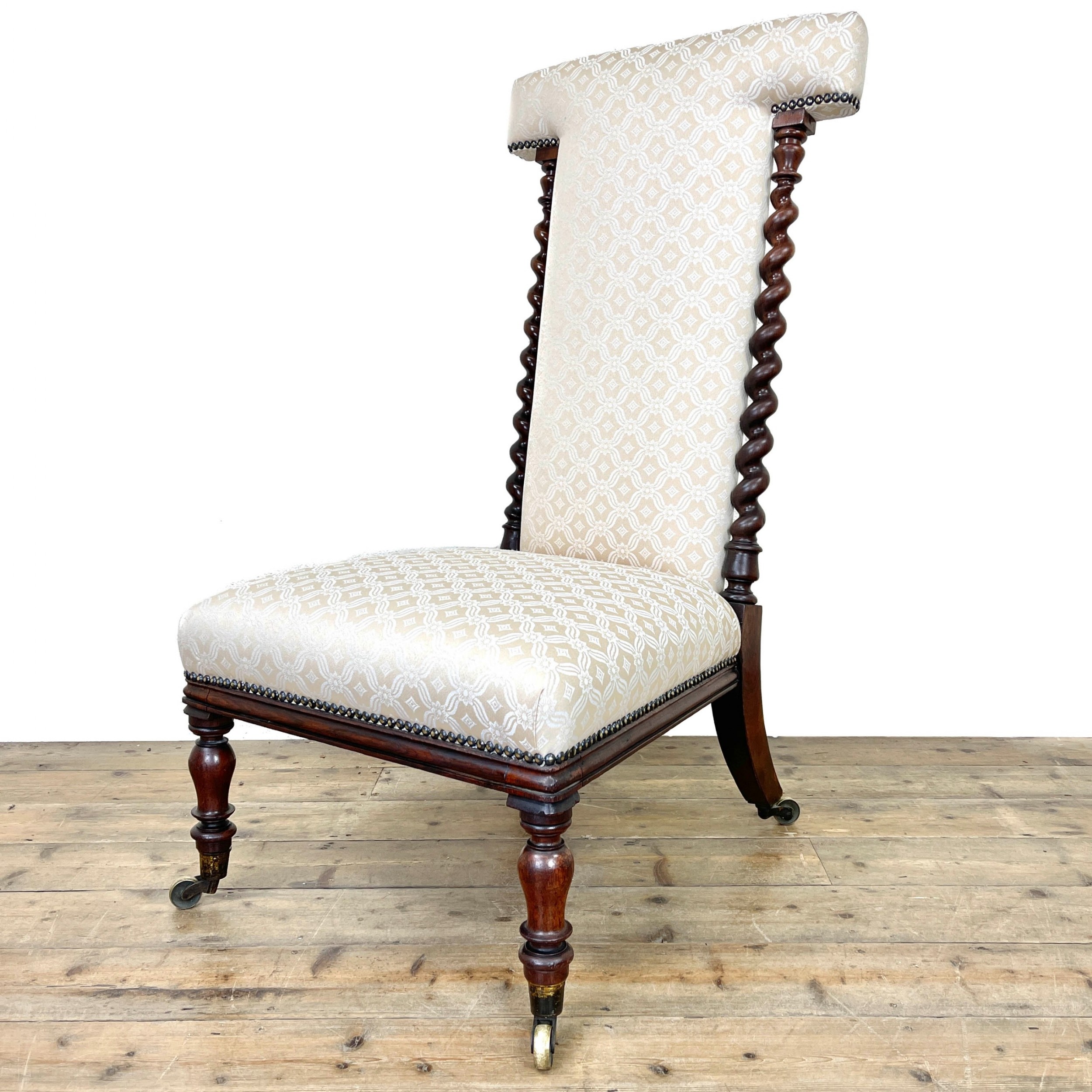 Antique Victorian Walnut Prie Dieu Chair