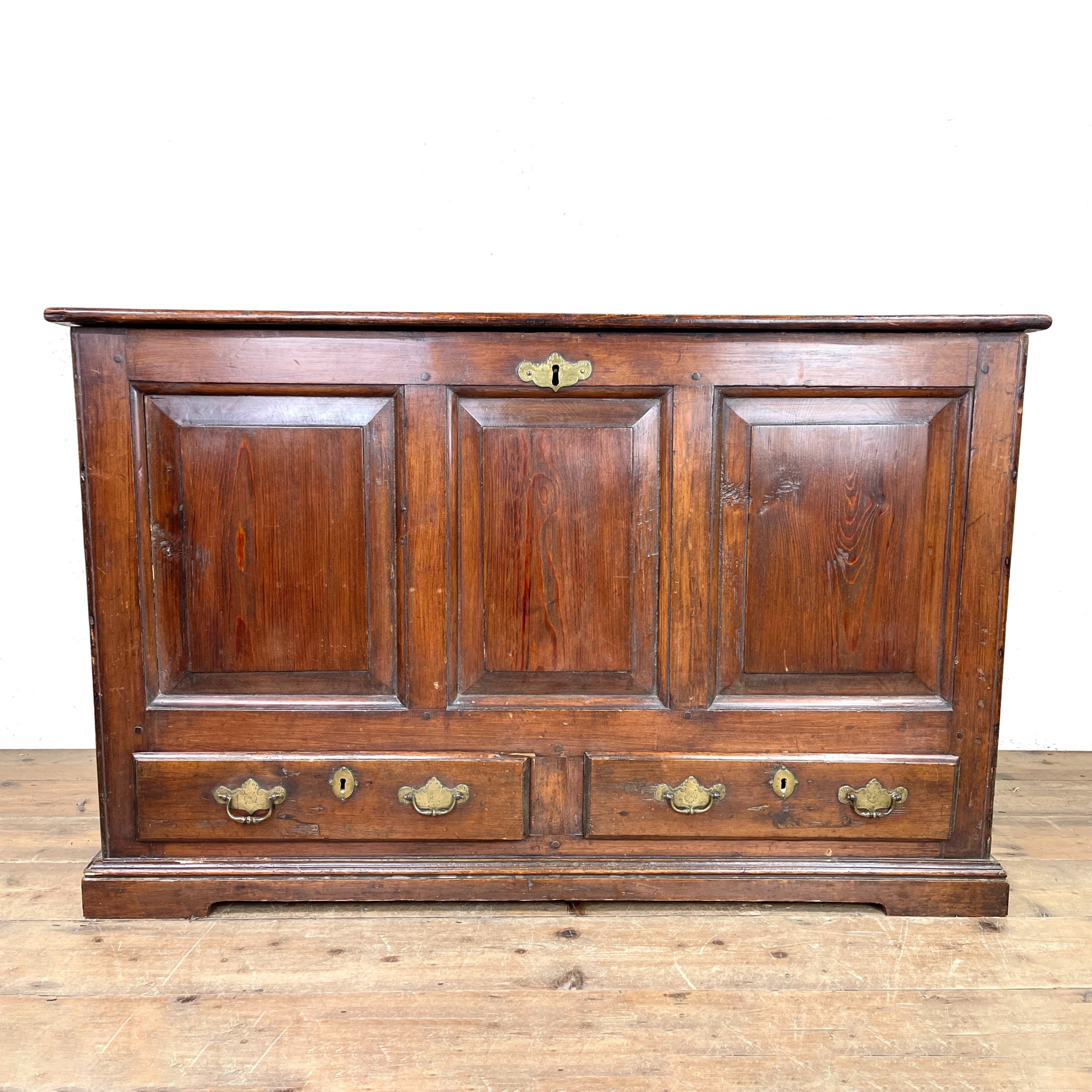 Antique Georgian Pine Mule Chest