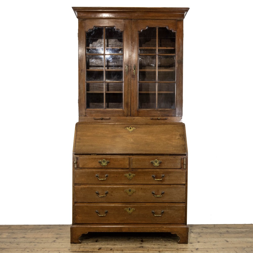 Georgian Antique Mahogany Bureau Bookcase