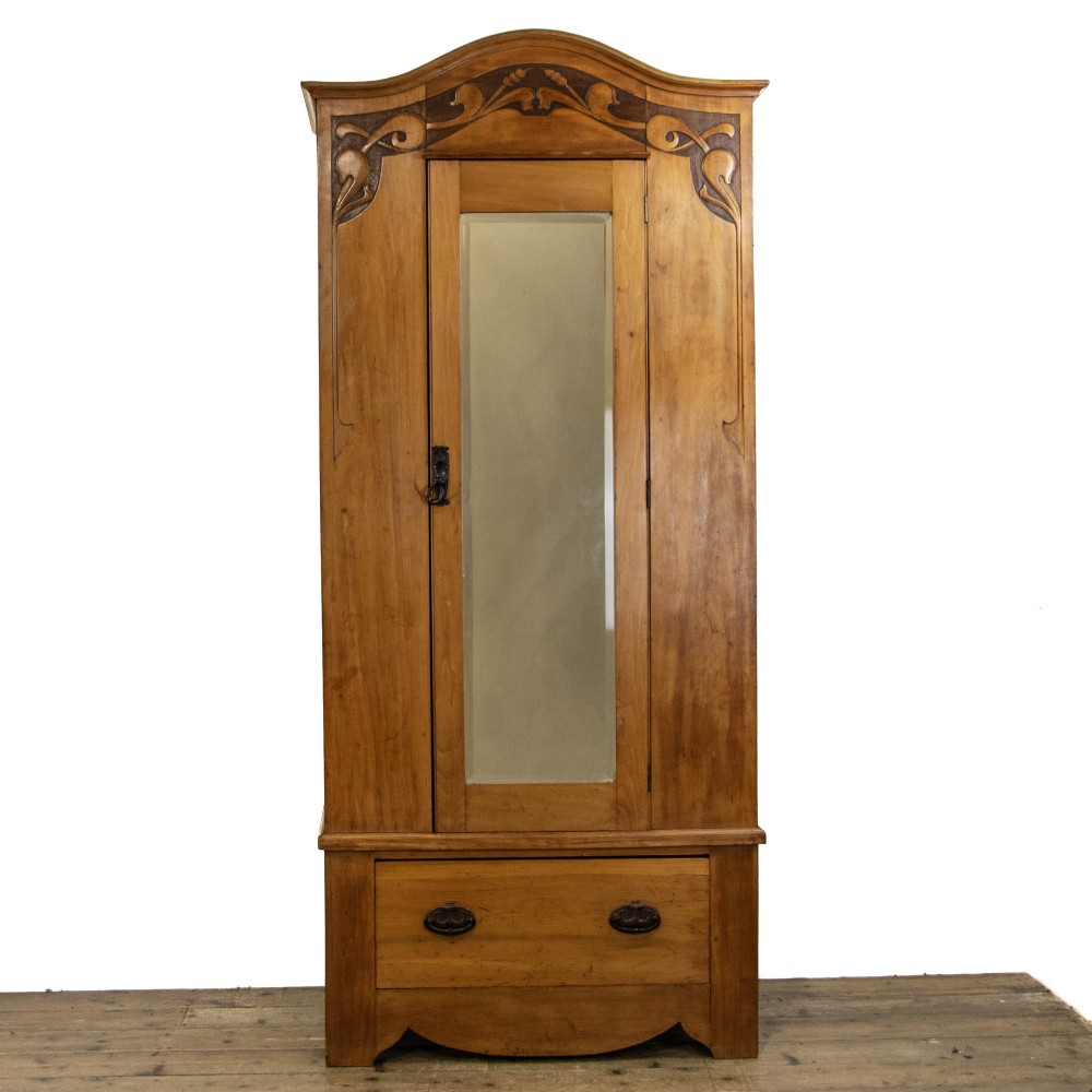 Edwardian Antique Arts & Crafts Wardrobe 