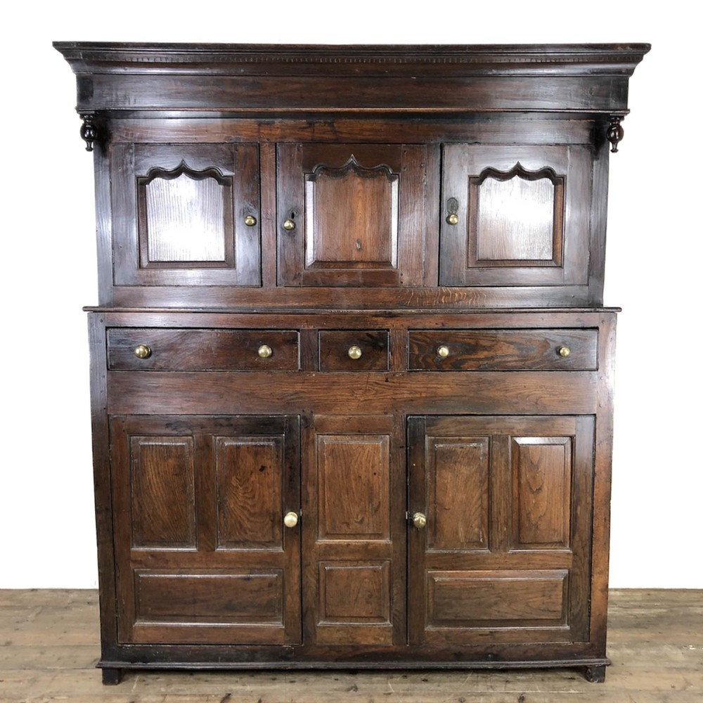 18TH CENTURY WELSH OAK DEUDDARN CUPBOARD