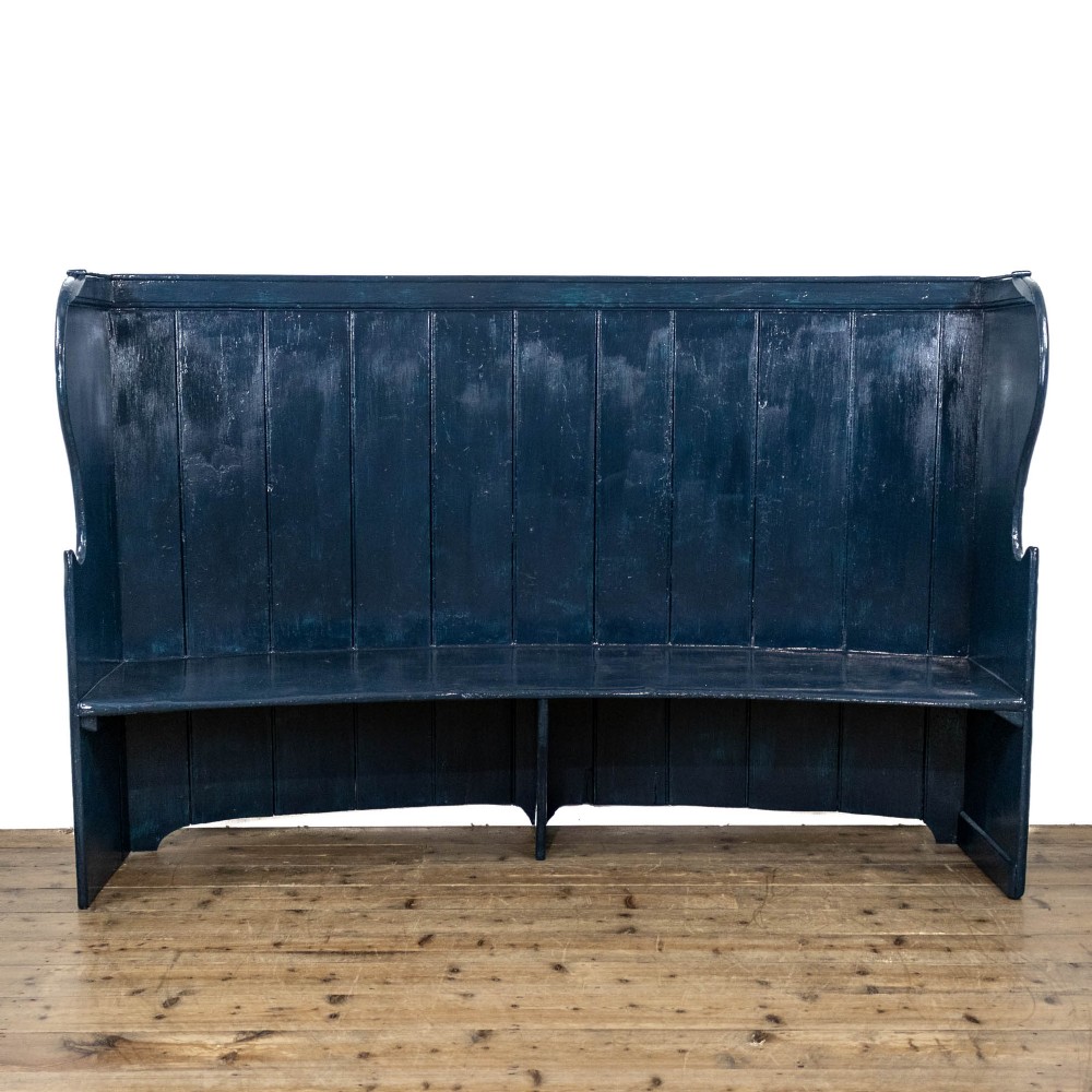 Antique Painted Pine Curved Back Tavern Settle