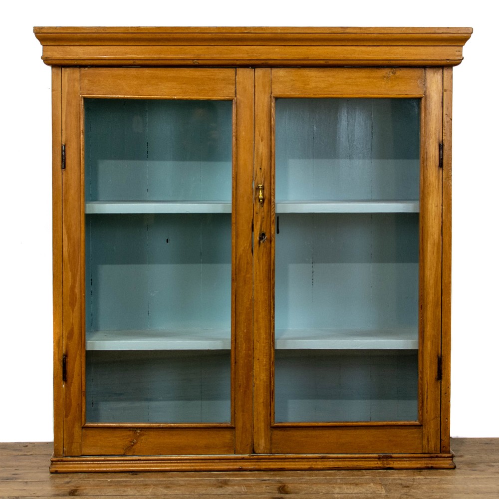 Antique Pine Glazed Two Door Cabinet