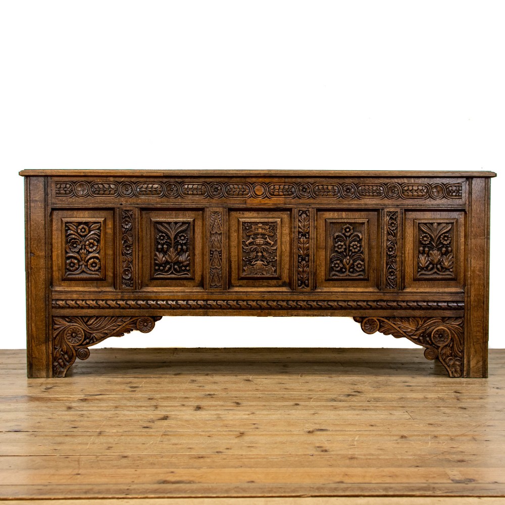 19th Century Antique Oak Coffer