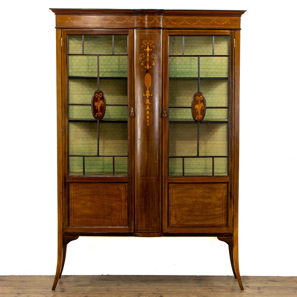 Edwardian Inlaid Mahogany Display Cabinet