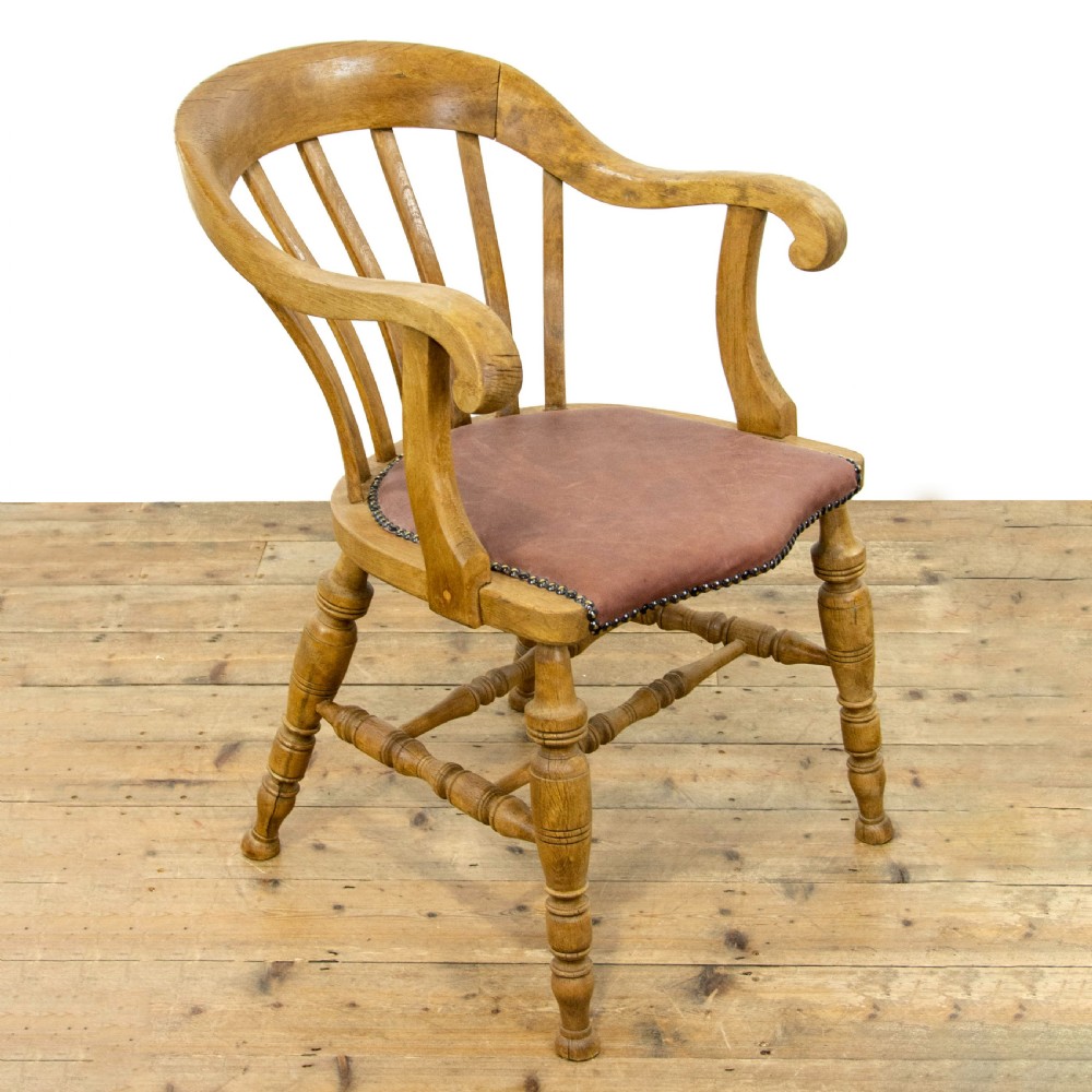 Pair of Antique Beech Smokers Bow Chairs View III
