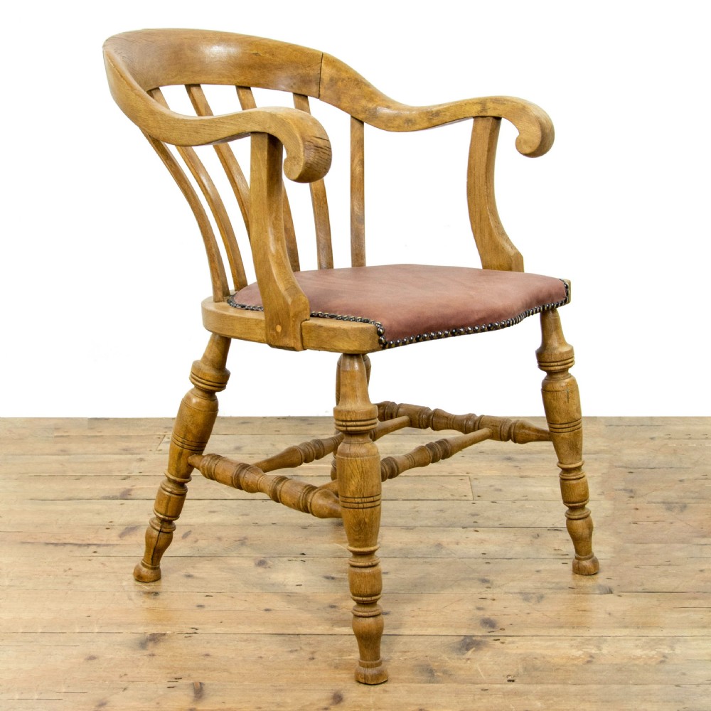 Pair of Antique Beech Smokers Bow Chairs View IV