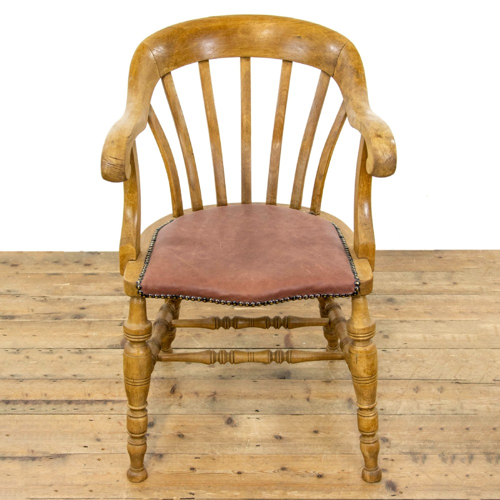 Pair of Antique Beech Smokers Bow Chairs View V