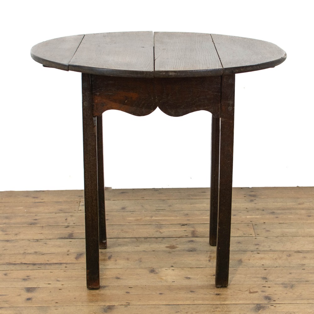 18th Century Antique Oak Round Side Table