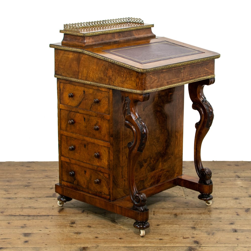 Antique Walnut Davenport Desk