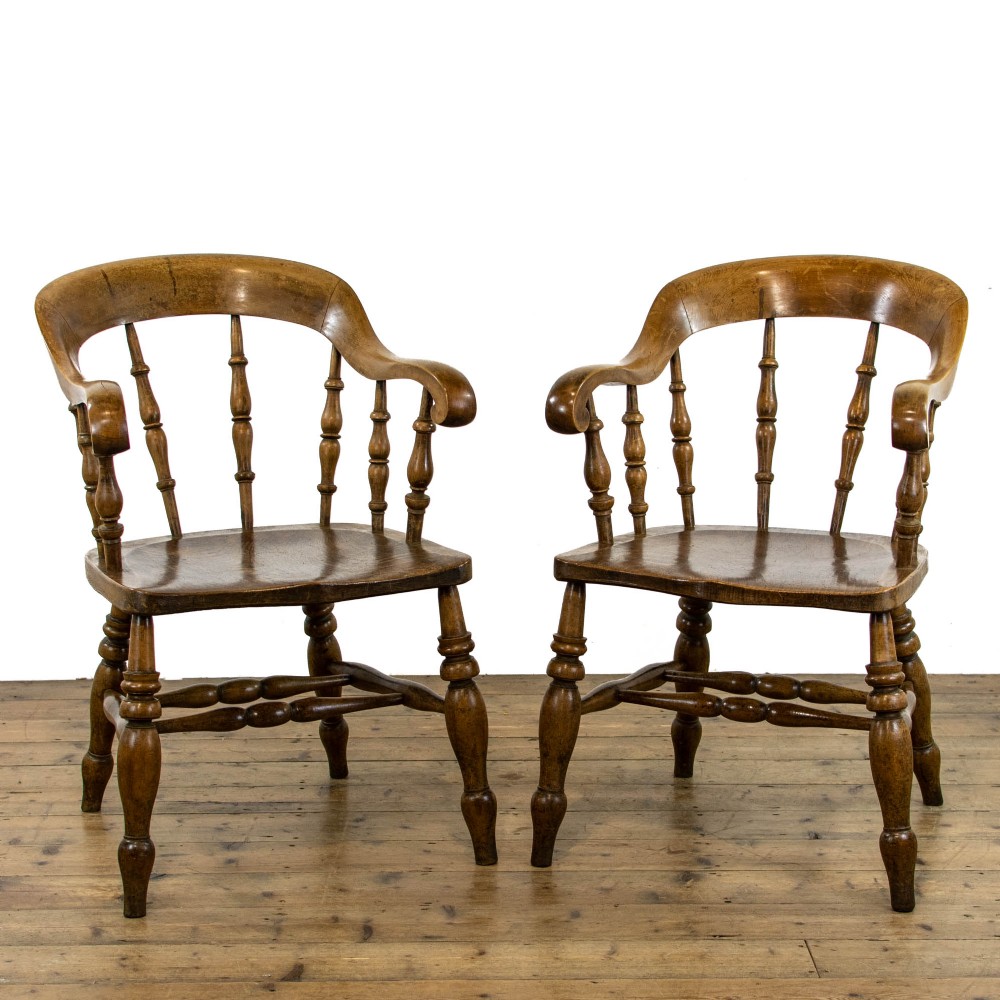 Pair of Antique Deacon's Armchairs