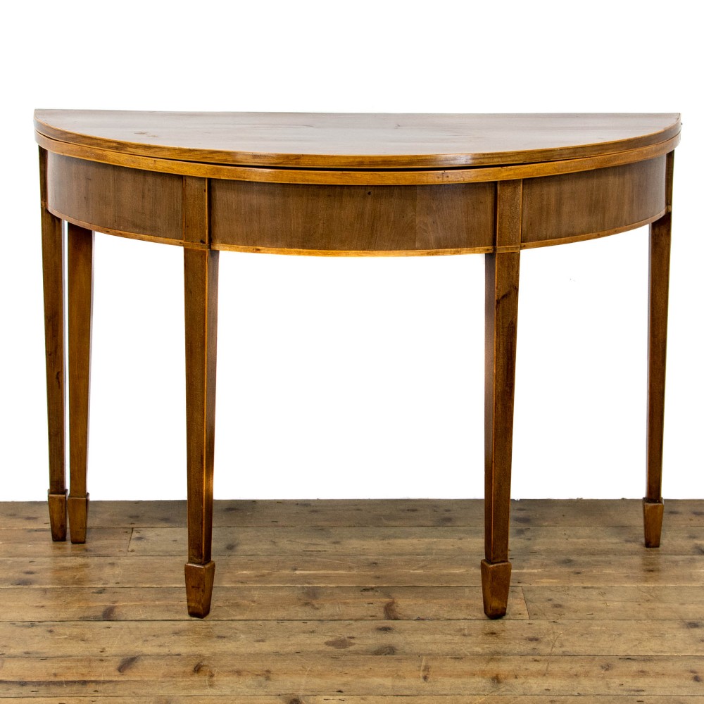 Antique Mahogany Demi Lune Extendable Table