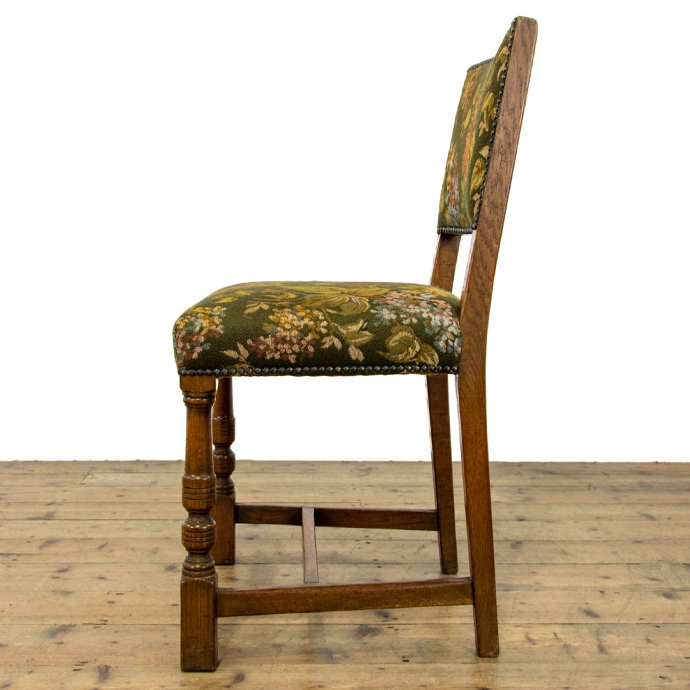 Set of Six Oak Upholstered Dining Chairs View IV