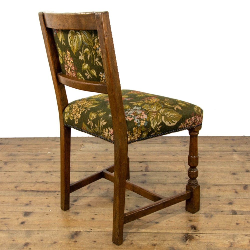 Set of Six Oak Upholstered Dining Chairs View IX