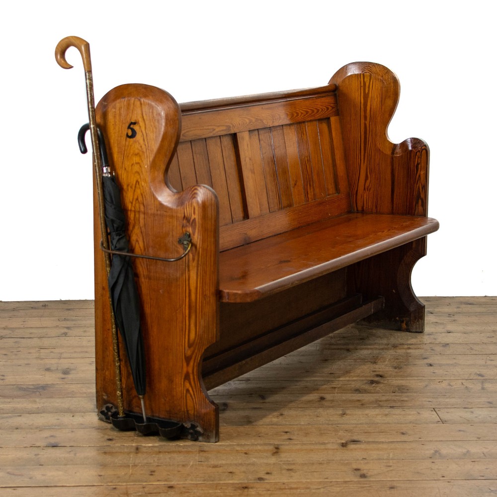 Antique Pitch Pine Pew