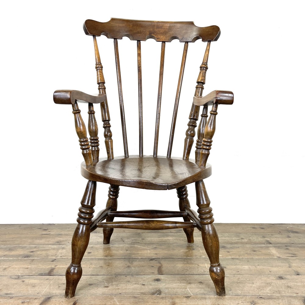 Antique Ash and Elm Farmhouse Armchair