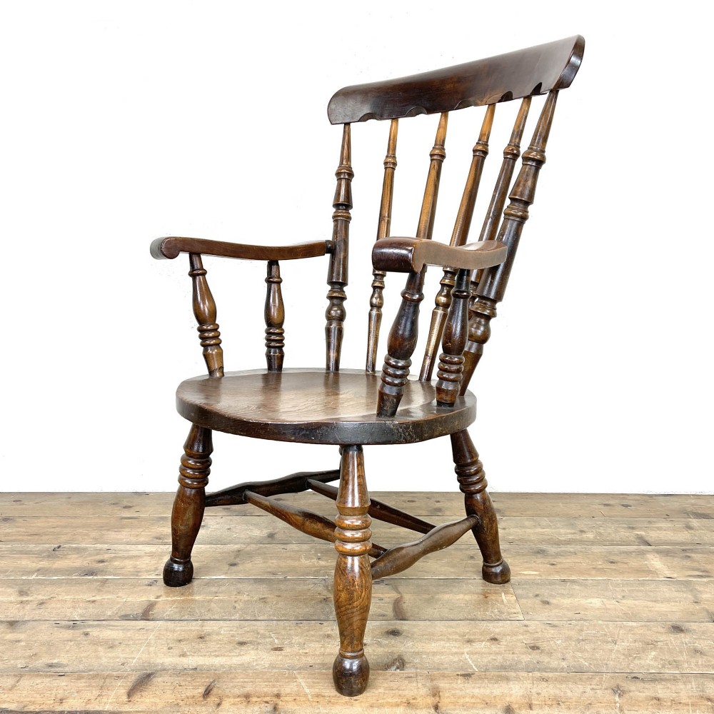 Antique Ash & Elm Fireside Penny Armchair