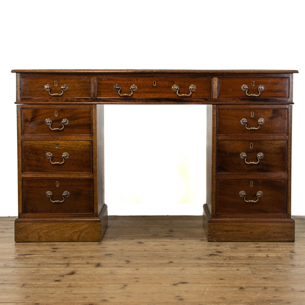Antique Mahogany Pedestal Desk