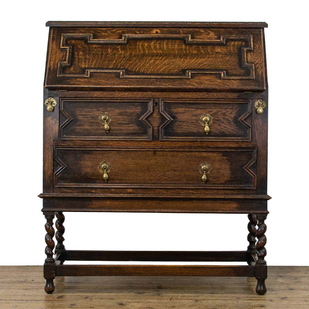 Jacobean Style Antique Oak Bureau