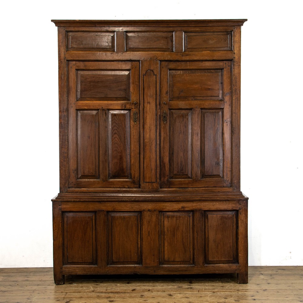 18th Century Antique Welsh Oak Linen Press or Livery Cupboard