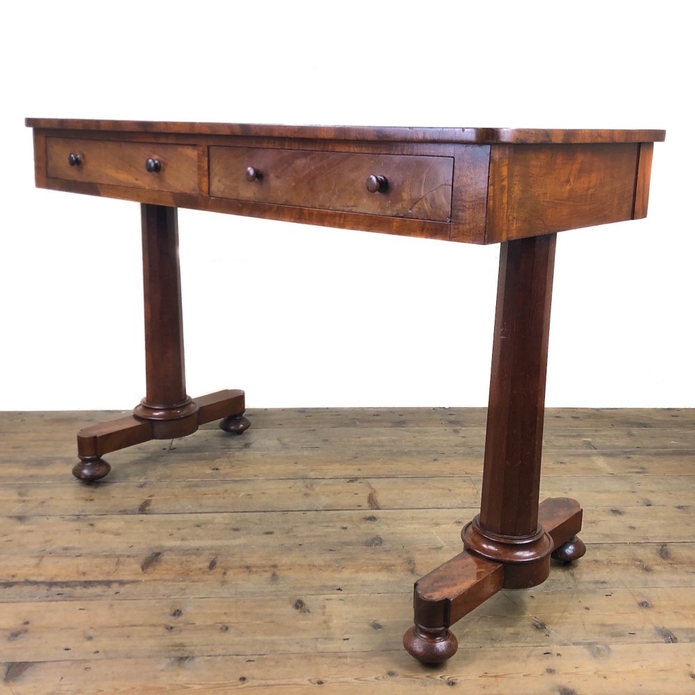 Victorian Mahogany Two Drawer Side Table