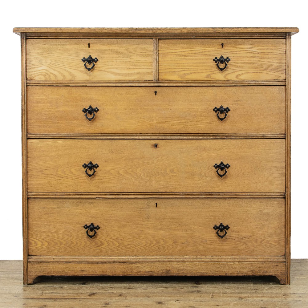 Edwardian Antique Ash Chest of Drawers