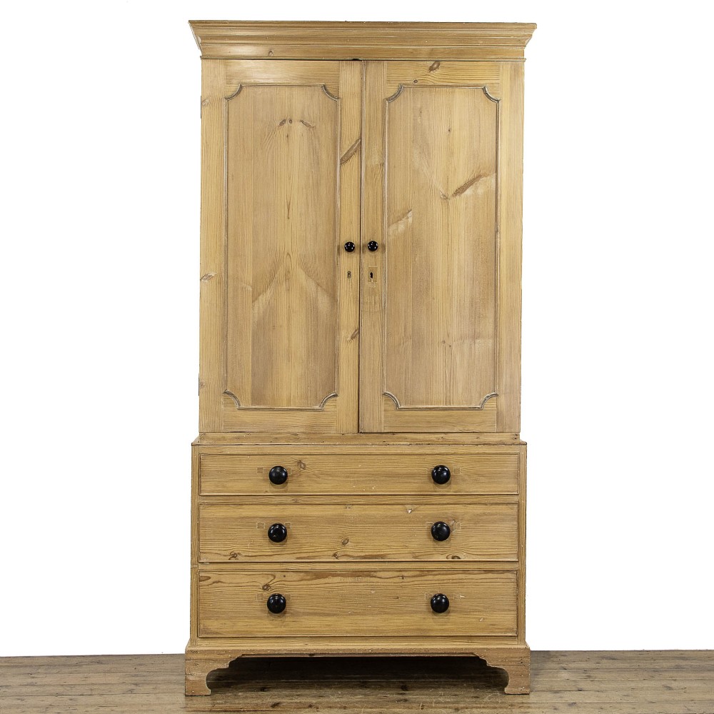 Antique Pine Linen Press Cupboard
