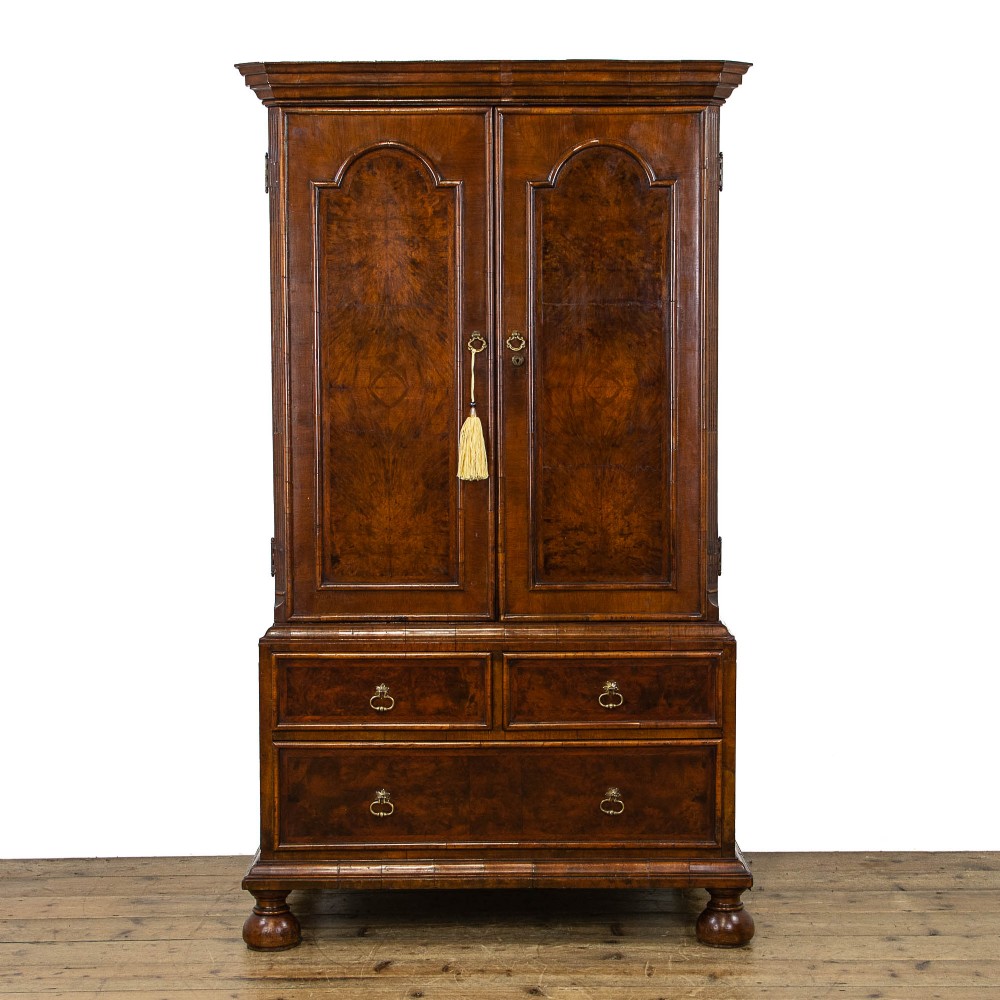 Antique Walnut Cabinet on Chest