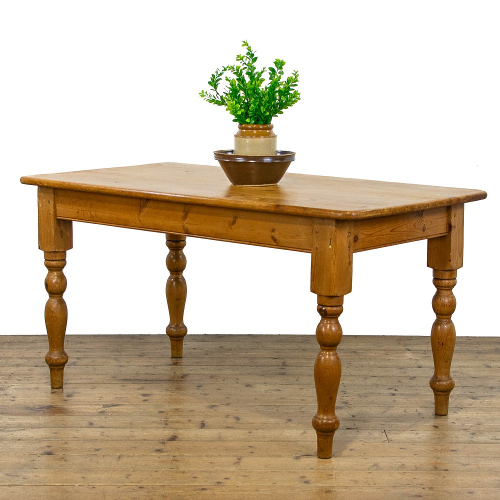 Antique Pine Farmhouse Kitchen Table