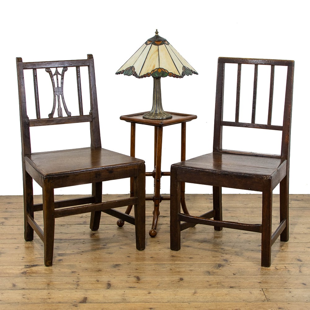 Pair of Antique Welsh Oak Fireside Chairs