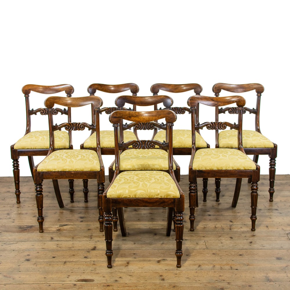 Antique Set of Eight Regency Dining Chairs