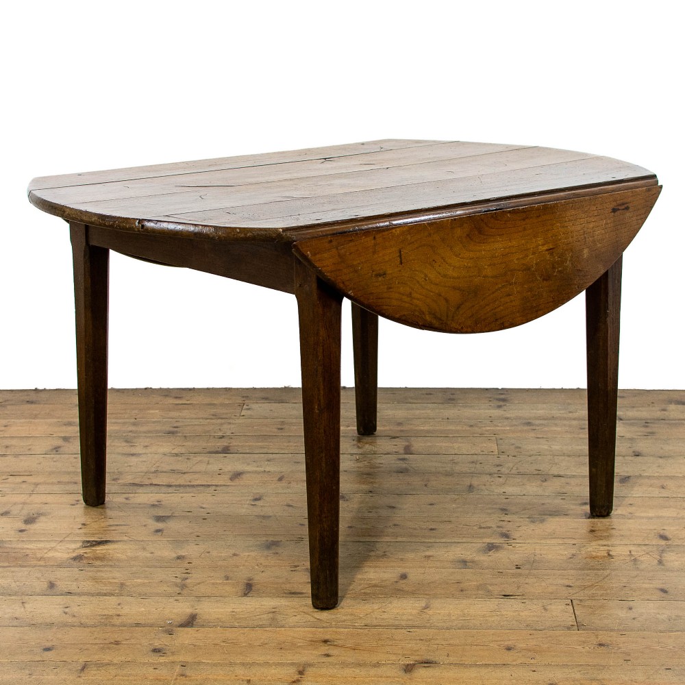 Antique French Fruitwood Drop Leaf Farmhouse Table 