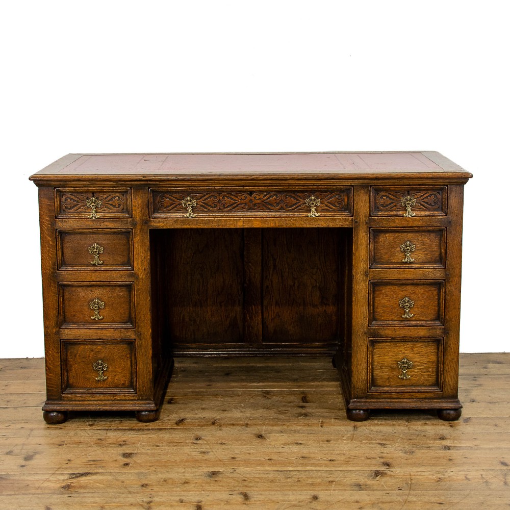Antique Oak Desk By ‘Hampton & Sons’
