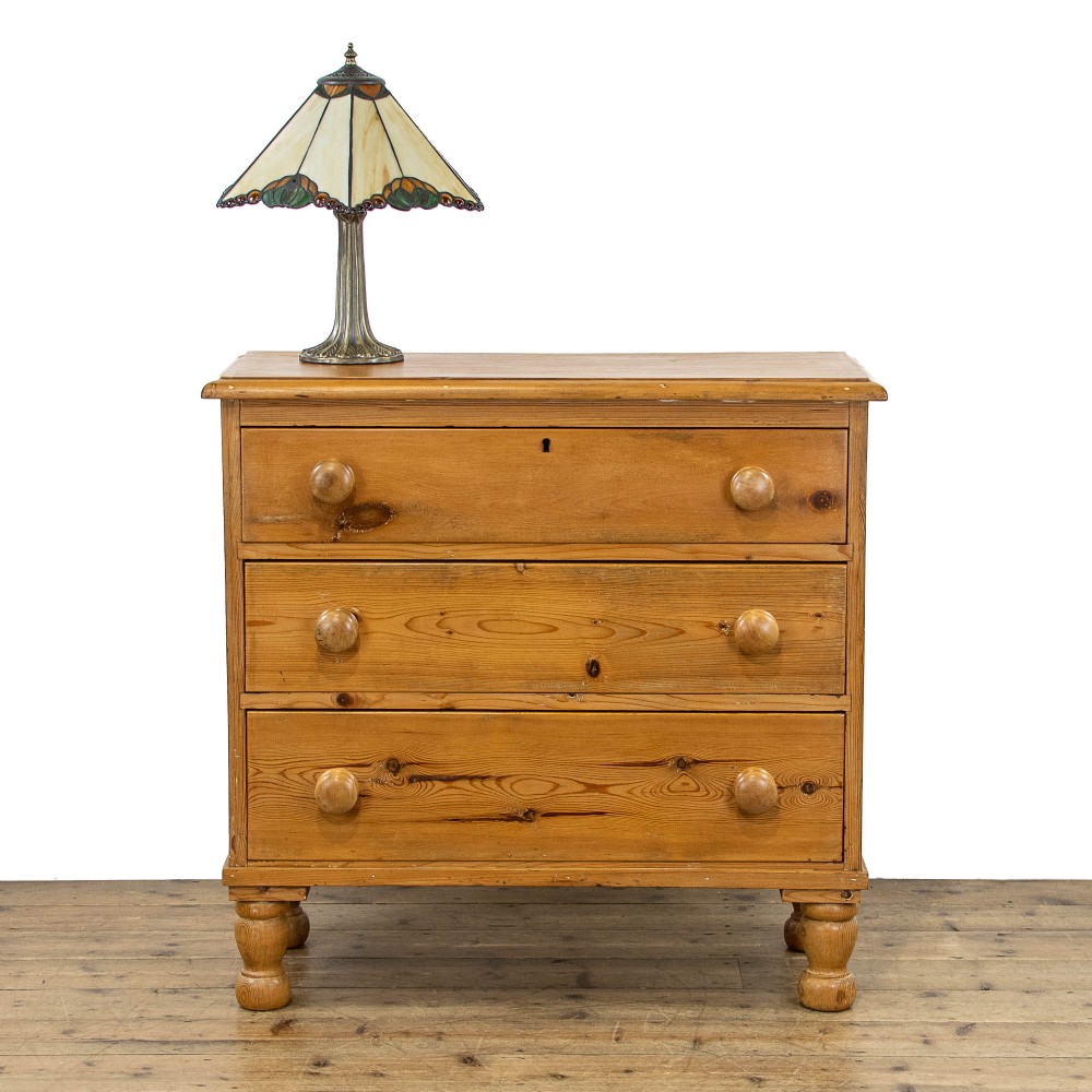 Small Antique Pine Chest of Drawers