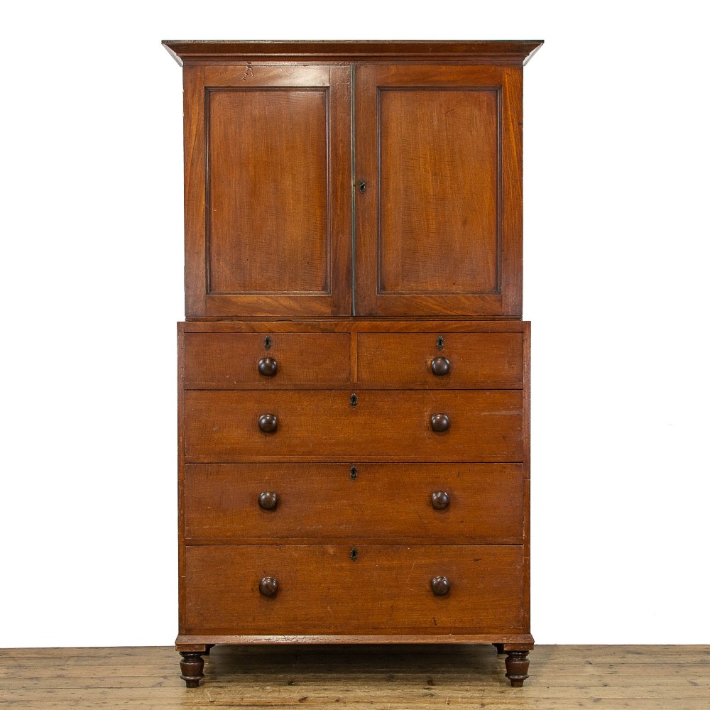 Antique Walnut Linen Press Cupboard