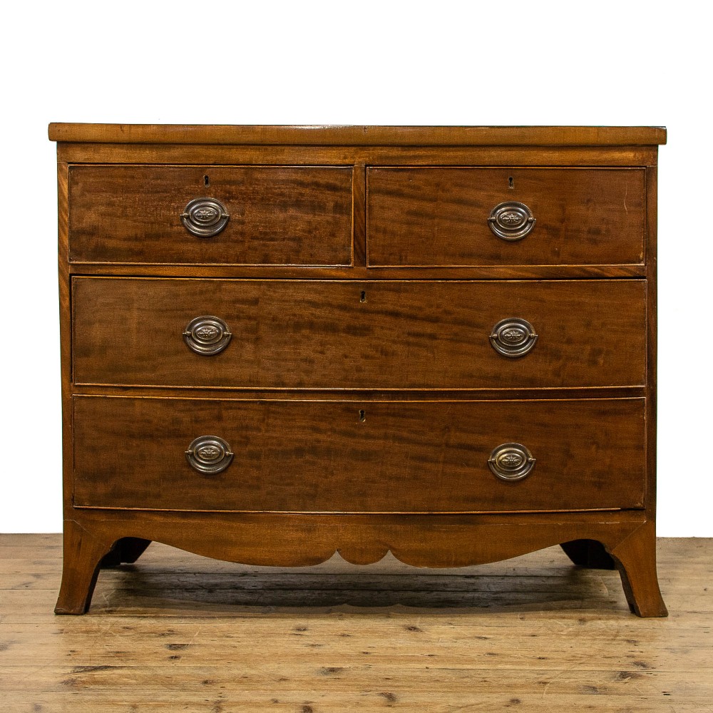 Antique Mahogany Bow Front Chest of Drawers