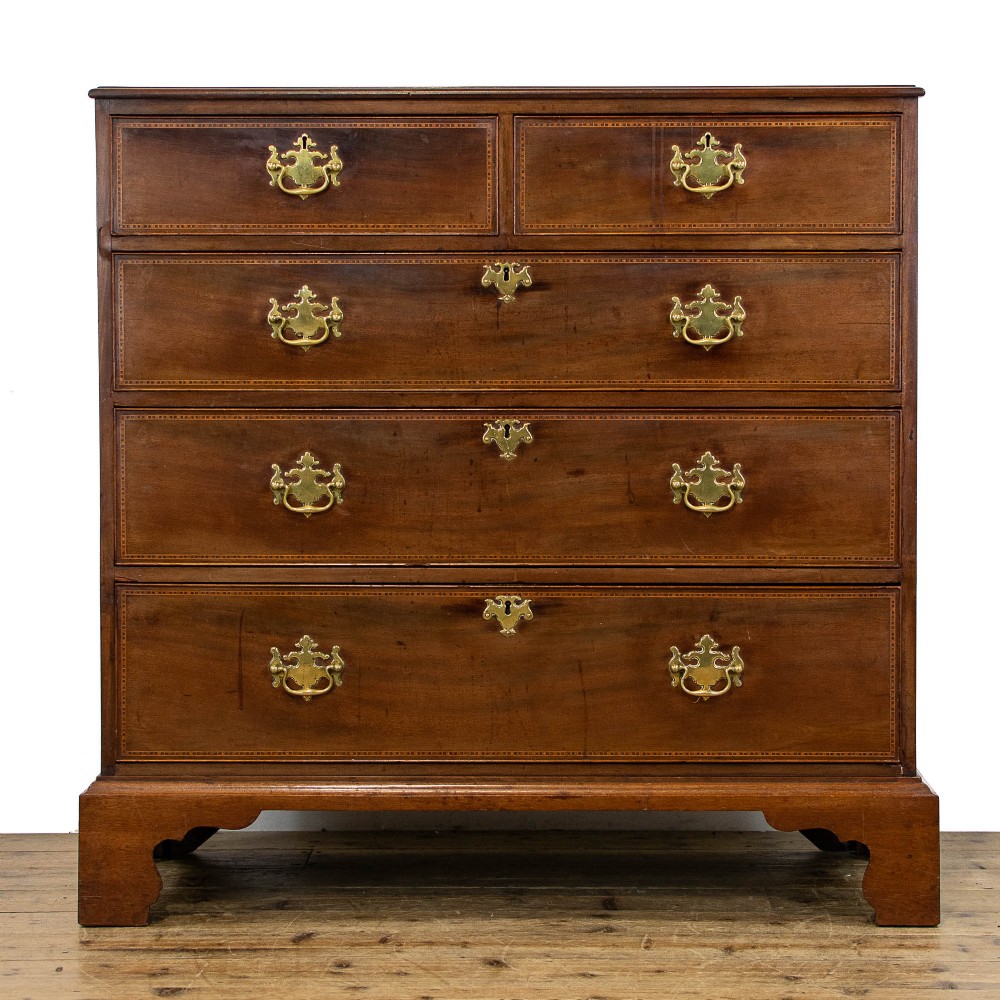 Antique Mahogany Inlaid Chest of Drawers