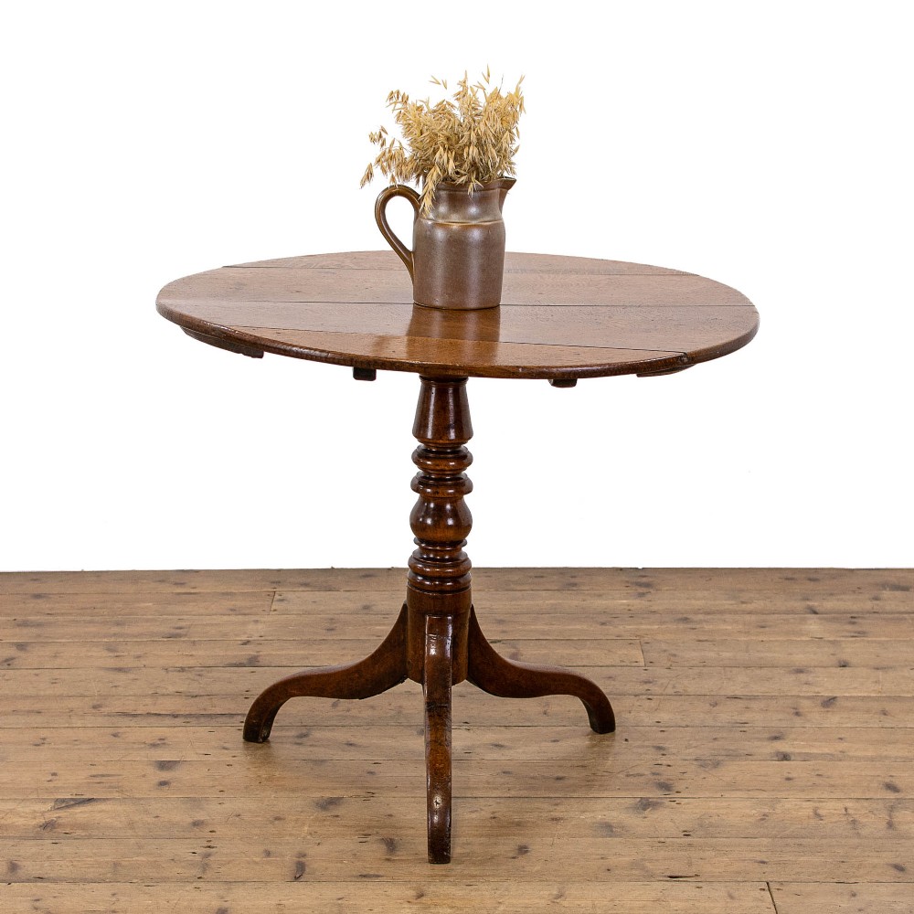 Antique Oak Tilt Top Tripod Table