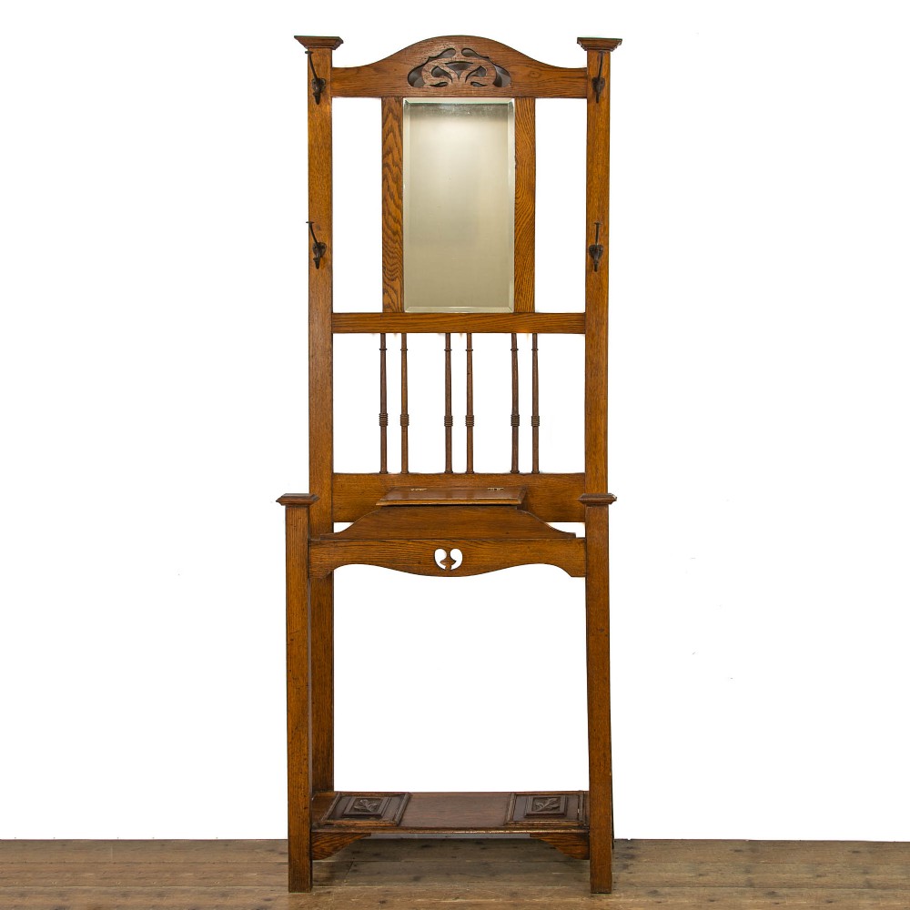 Antique Oak Hall Stand