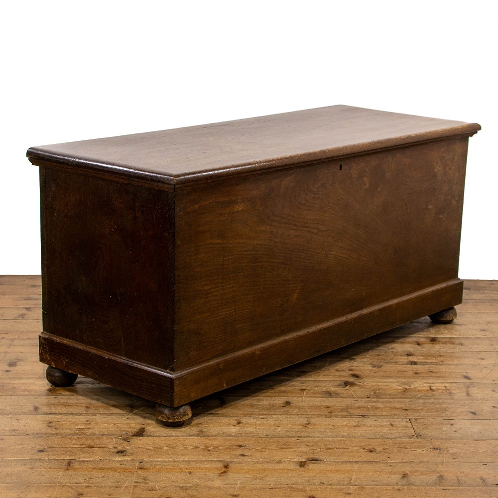 Large Antique Elm Six Plank Coffer