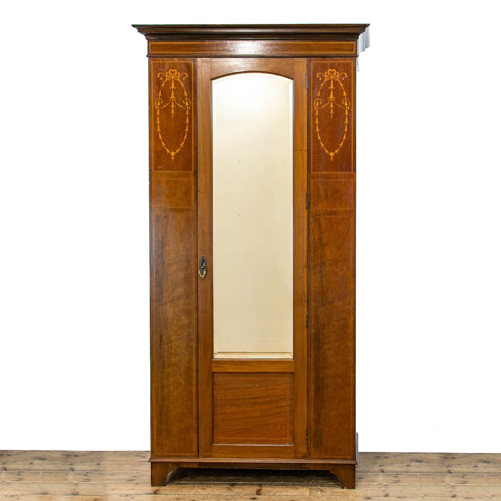 Edwardian Antique Mahogany Single Wardrobe