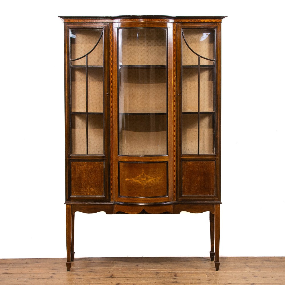 Edwardian Antique Mahogany Glass Display Cabinet