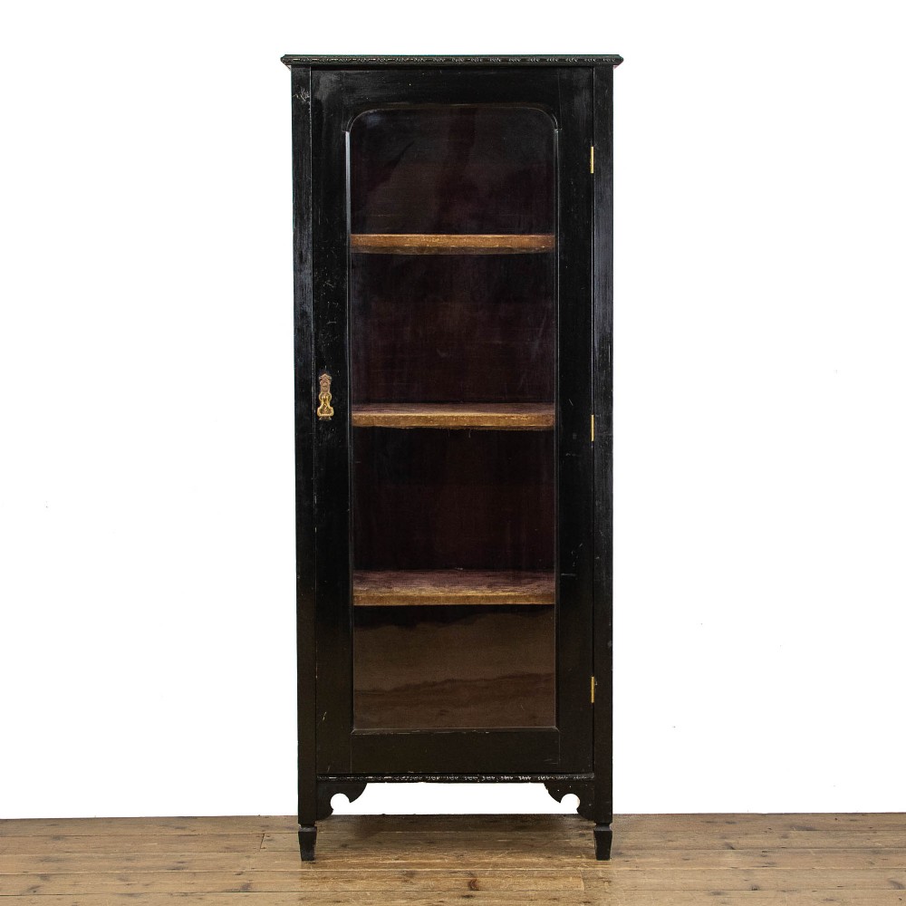 Victorian Ebonised Glass Display Cabinet